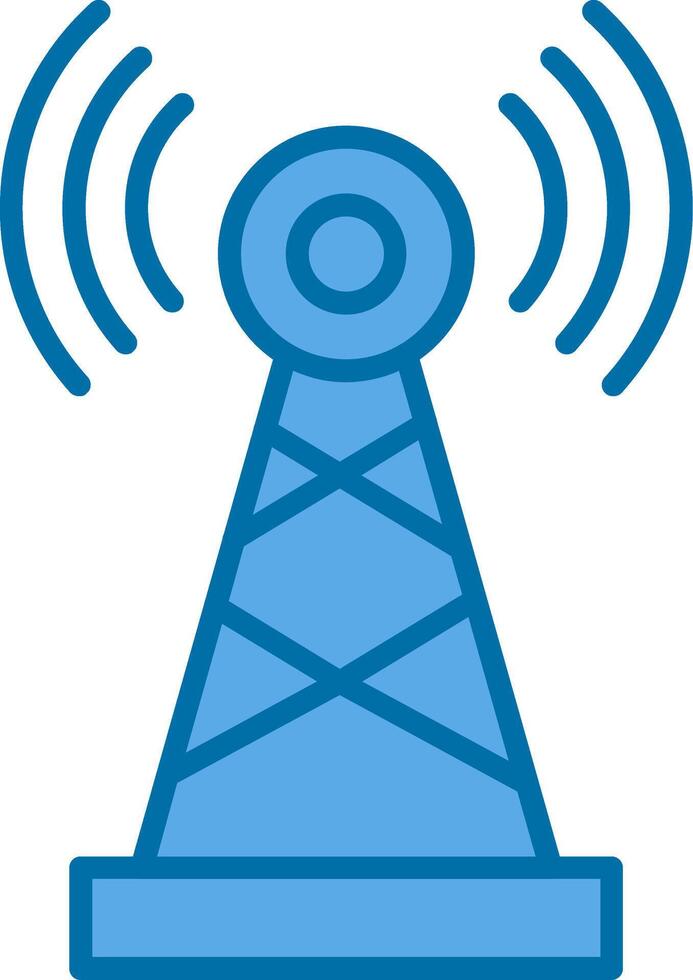 Telecommunications Filled Blue  Icon vector