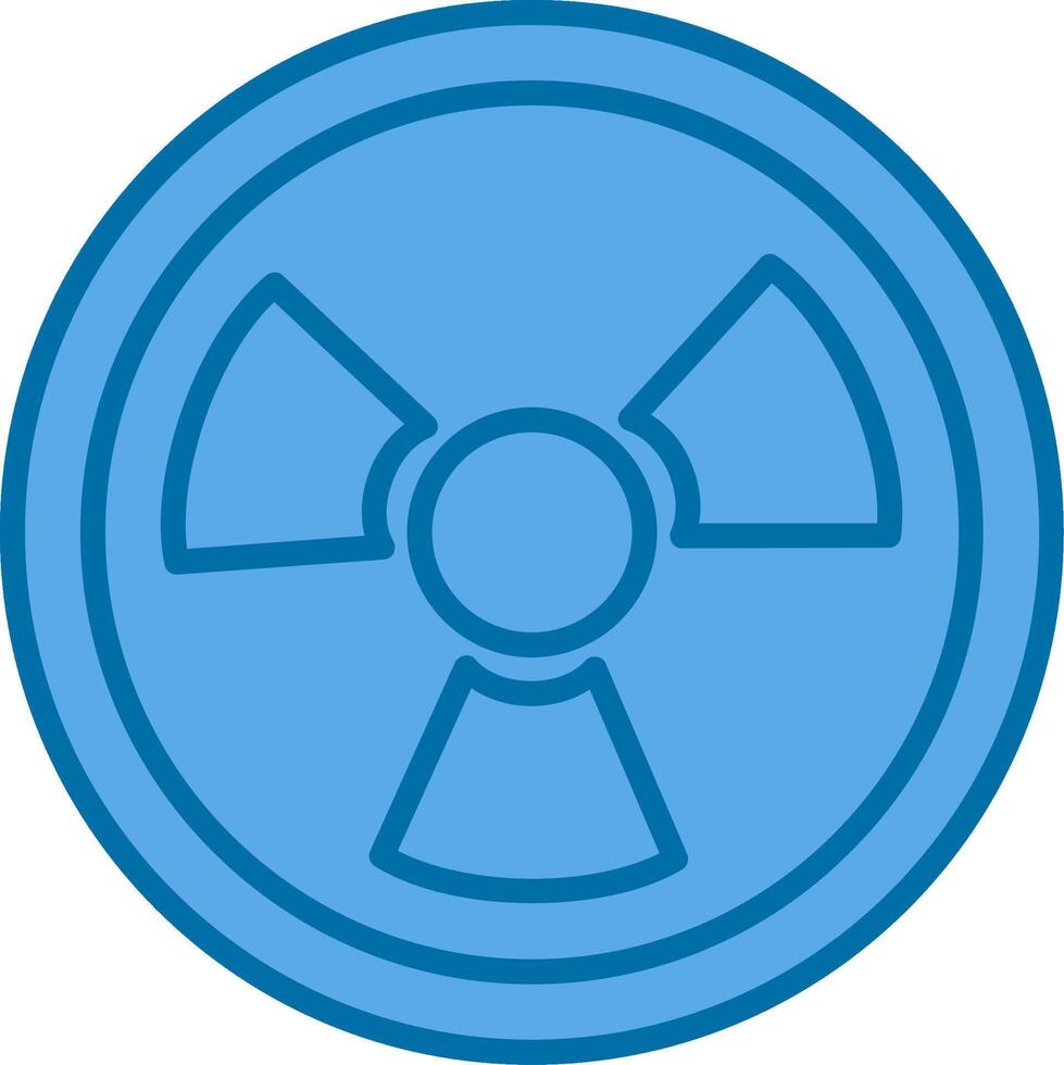 Nuclear Filled Blue  Icon vector