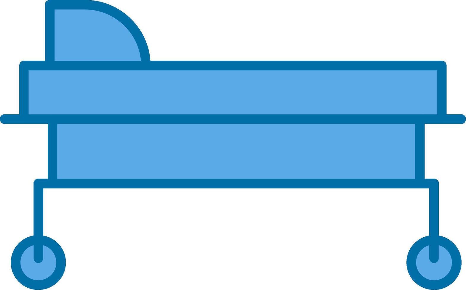 Stretcher Filled Blue  Icon vector