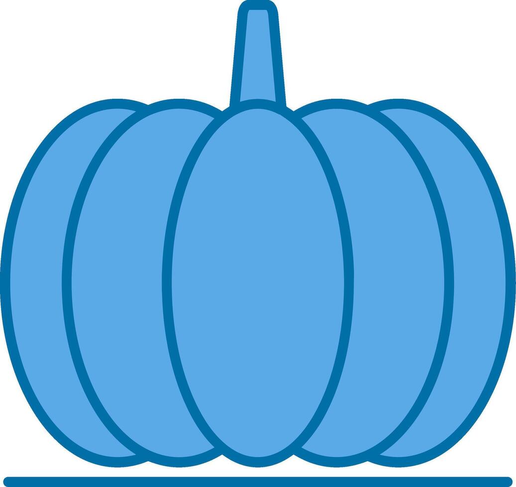 Pumpkin Filled Blue  Icon vector