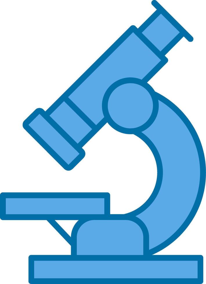 Microscope Filled Blue  Icon vector