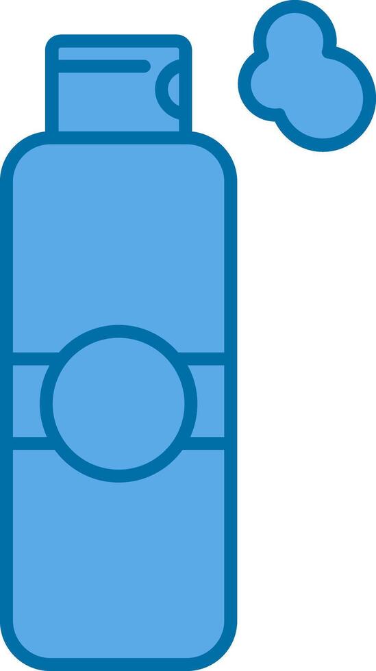 Shaving Cream Filled Blue  Icon vector