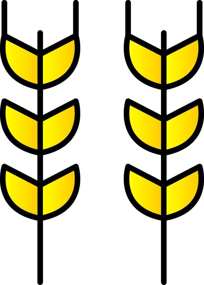 Wheat Line Filled Gradient  Icon vector
