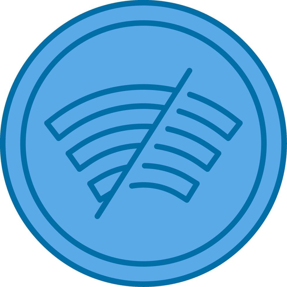 Disconnected Filled Blue  Icon vector