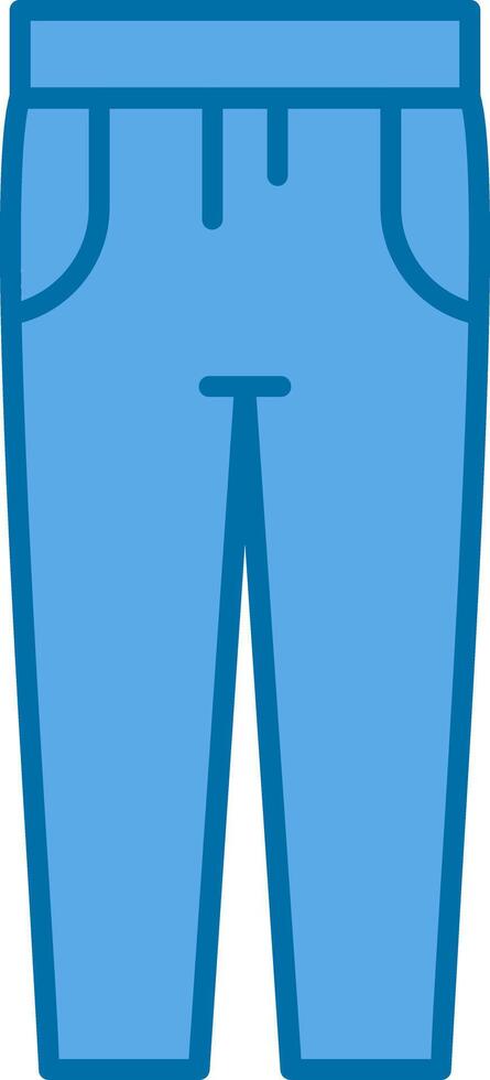 Trousers Filled Blue  Icon vector