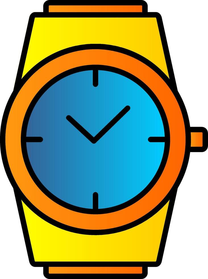 Stylish Watch Line Filled Gradient  Icon vector