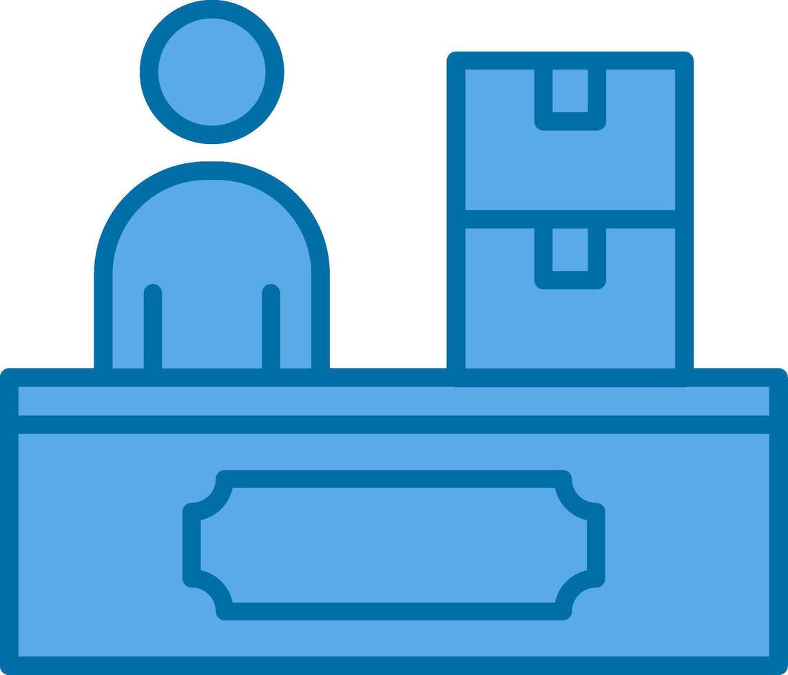 Checkin Filled Blue  Icon vector
