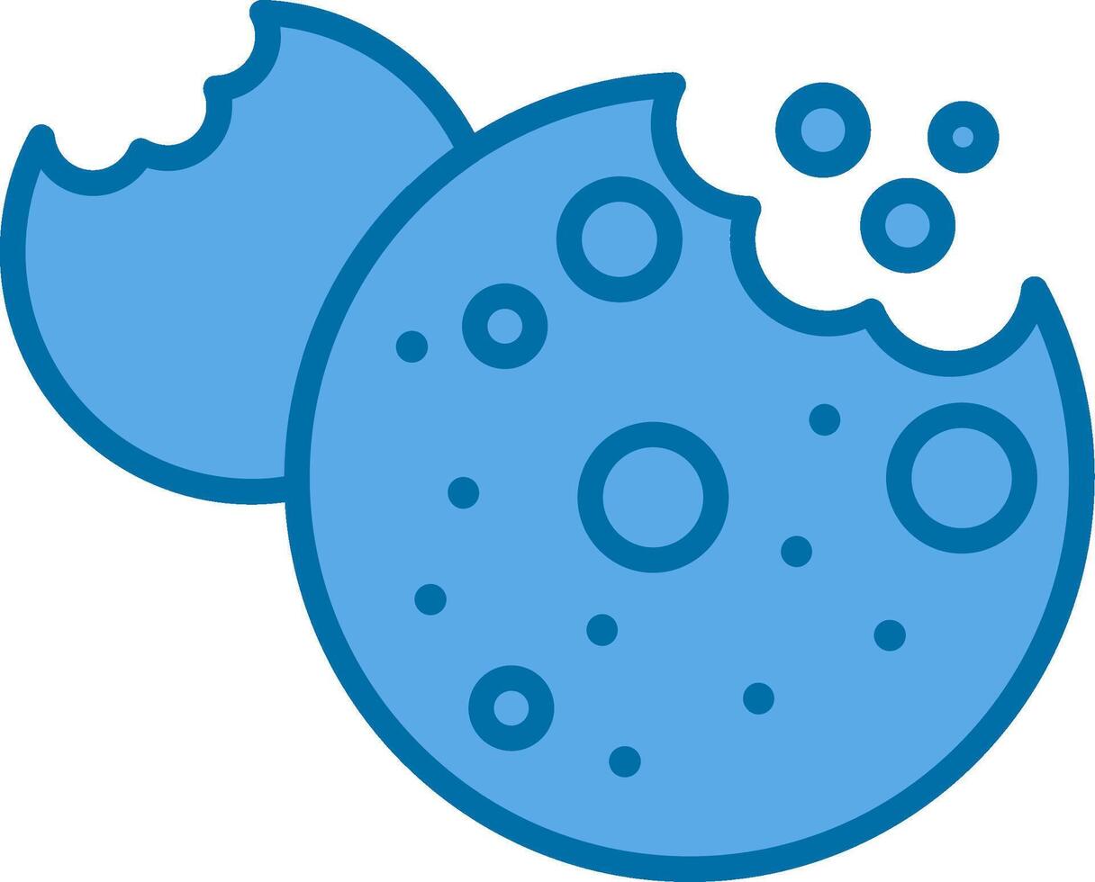 galletas lleno azul icono vector