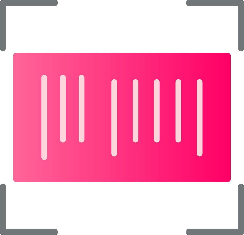 Barcode Flat Gradient  Icon vector