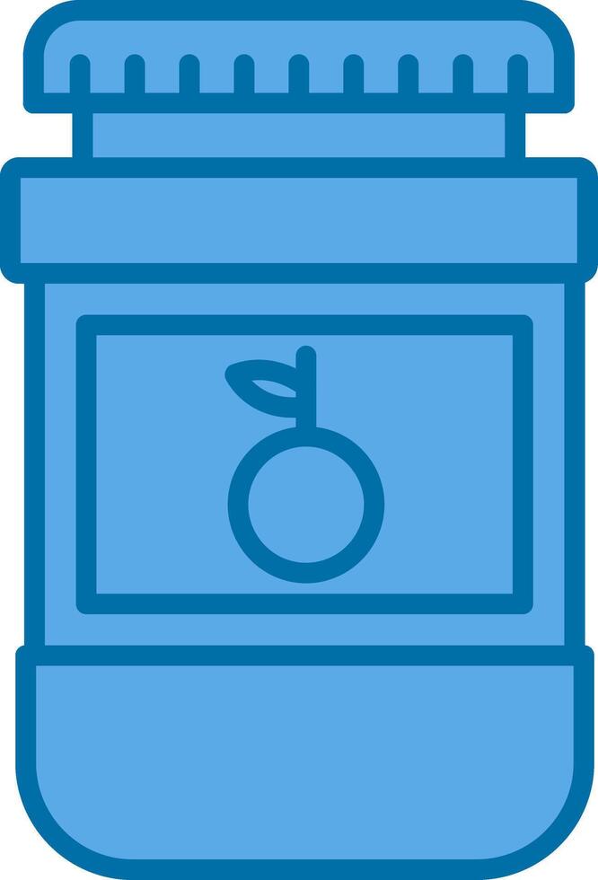 Jam Filled Blue  Icon vector