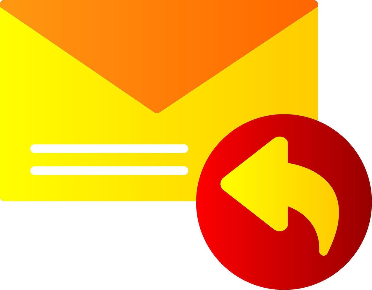 Reply Flat Gradient  Icon vector