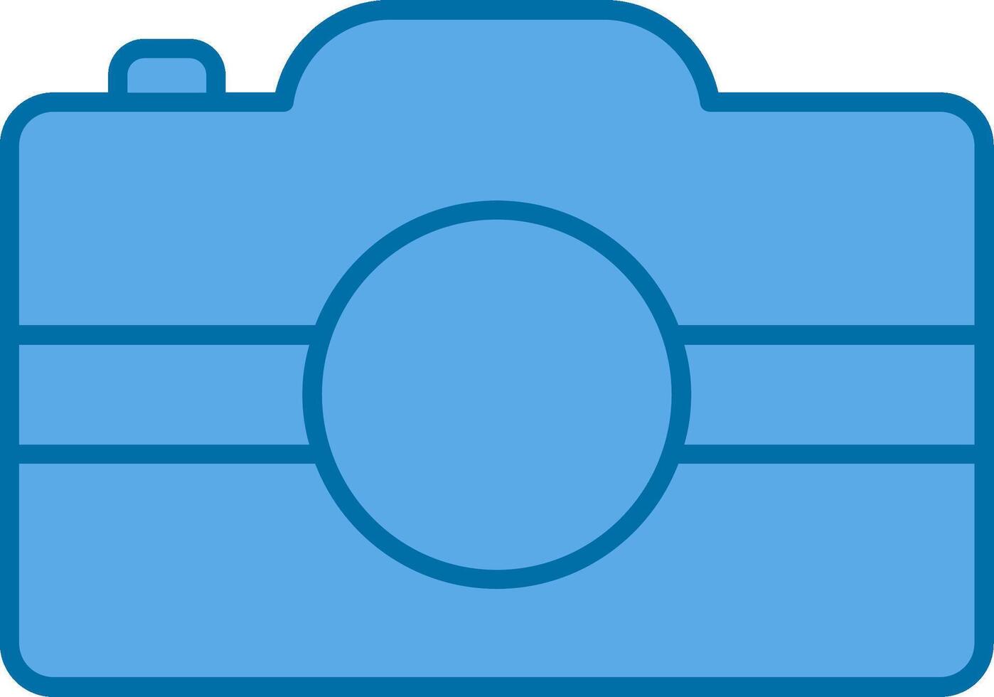Hand Camera Filled Blue  Icon vector