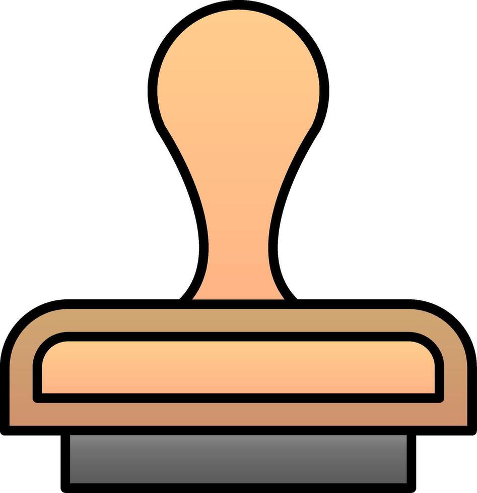Stamp Line Filled Gradient  Icon vector