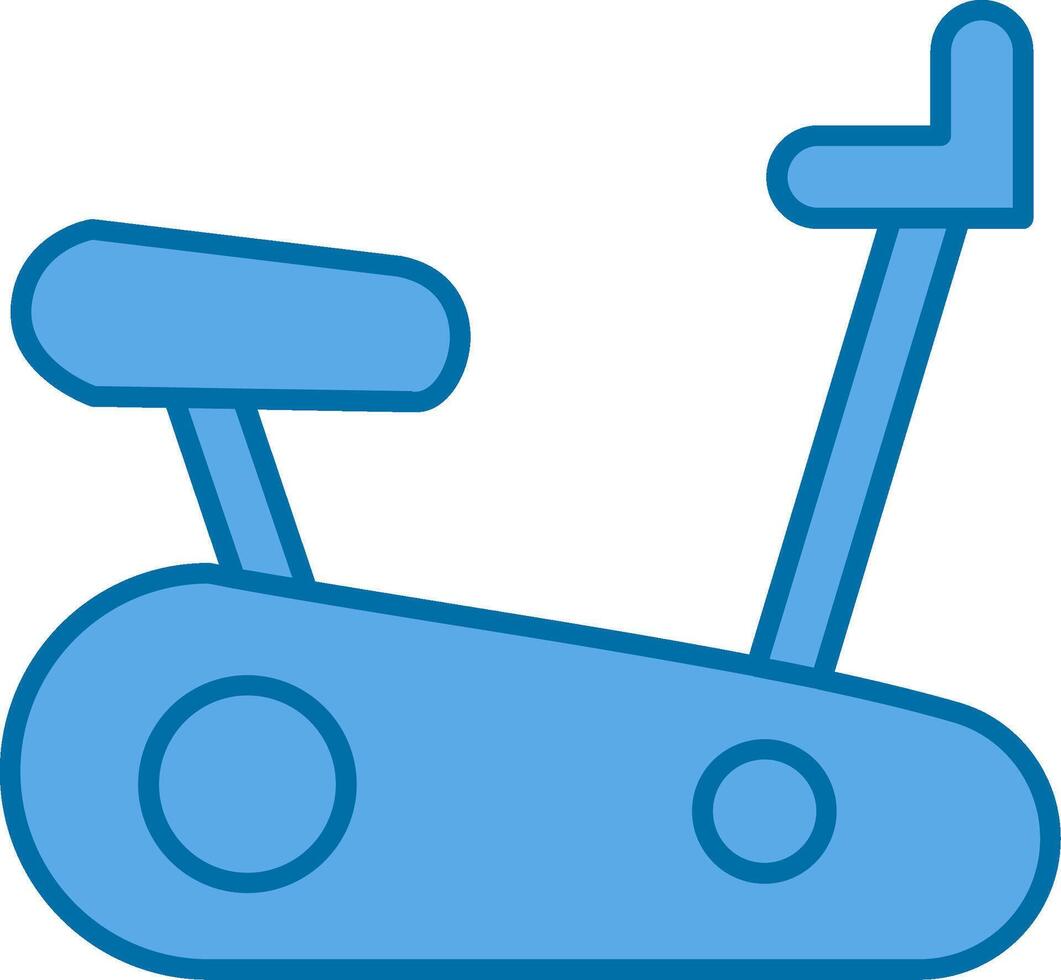 Exercising Bike Filled Blue  Icon vector