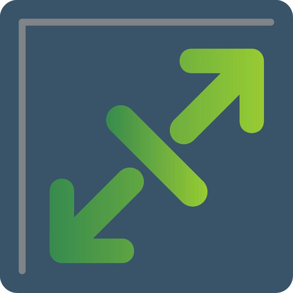 Expand Flat Gradient  Icon vector