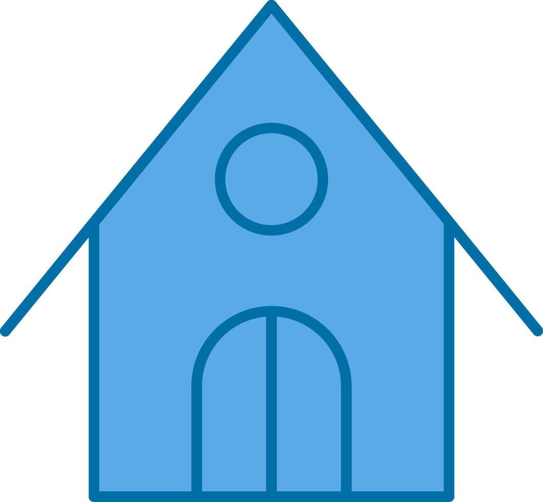 Lodge Filled Blue  Icon vector
