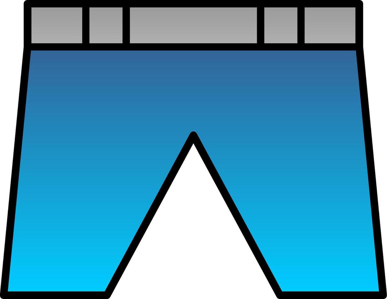 Shorts Line Filled Gradient  Icon vector