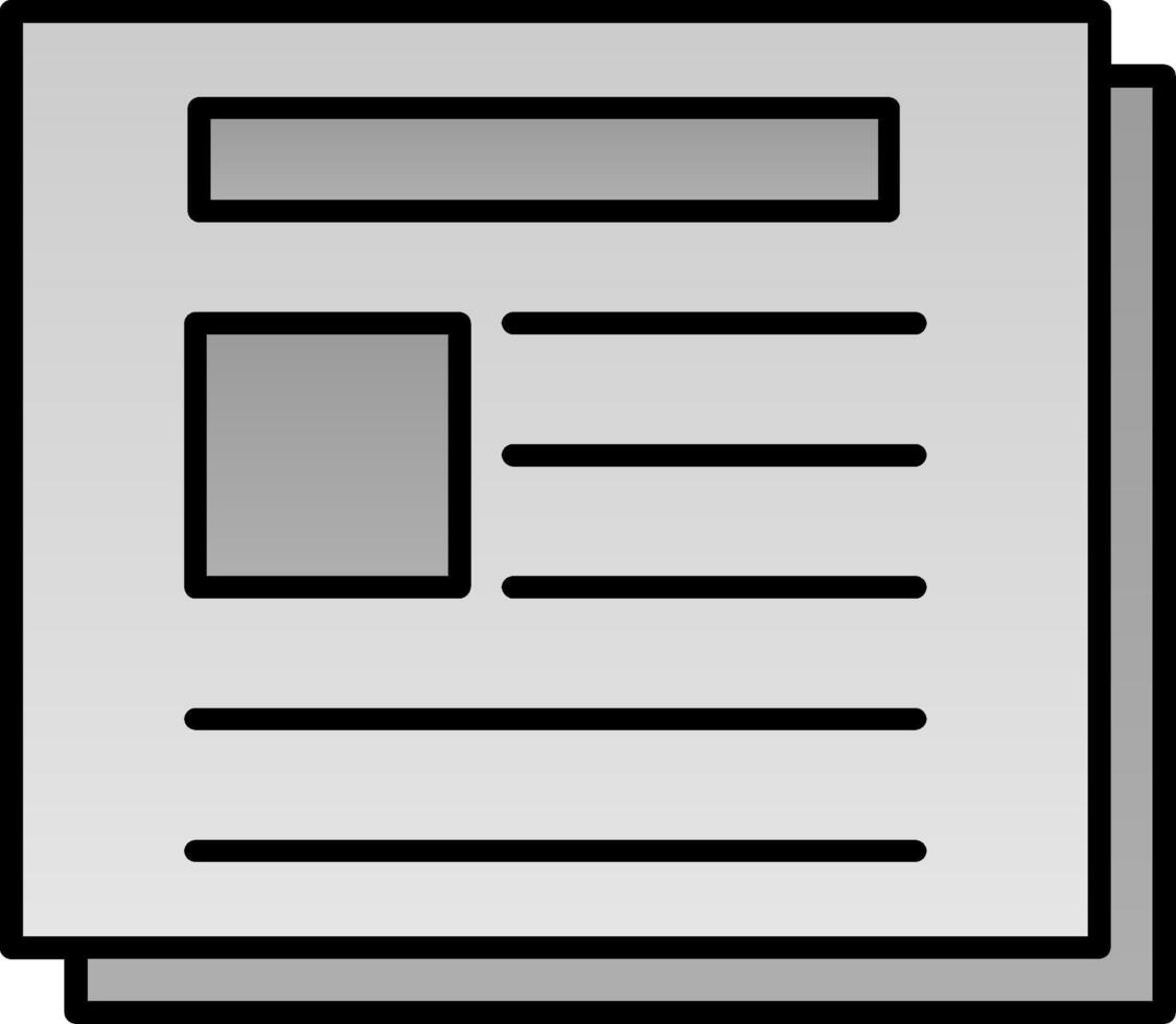 Newspaper Line Filled Gradient  Icon vector