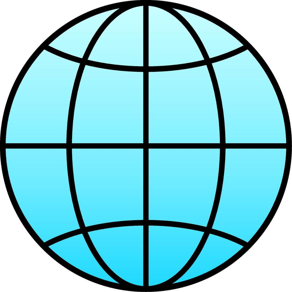 Worldwide Line Filled Gradient  Icon vector