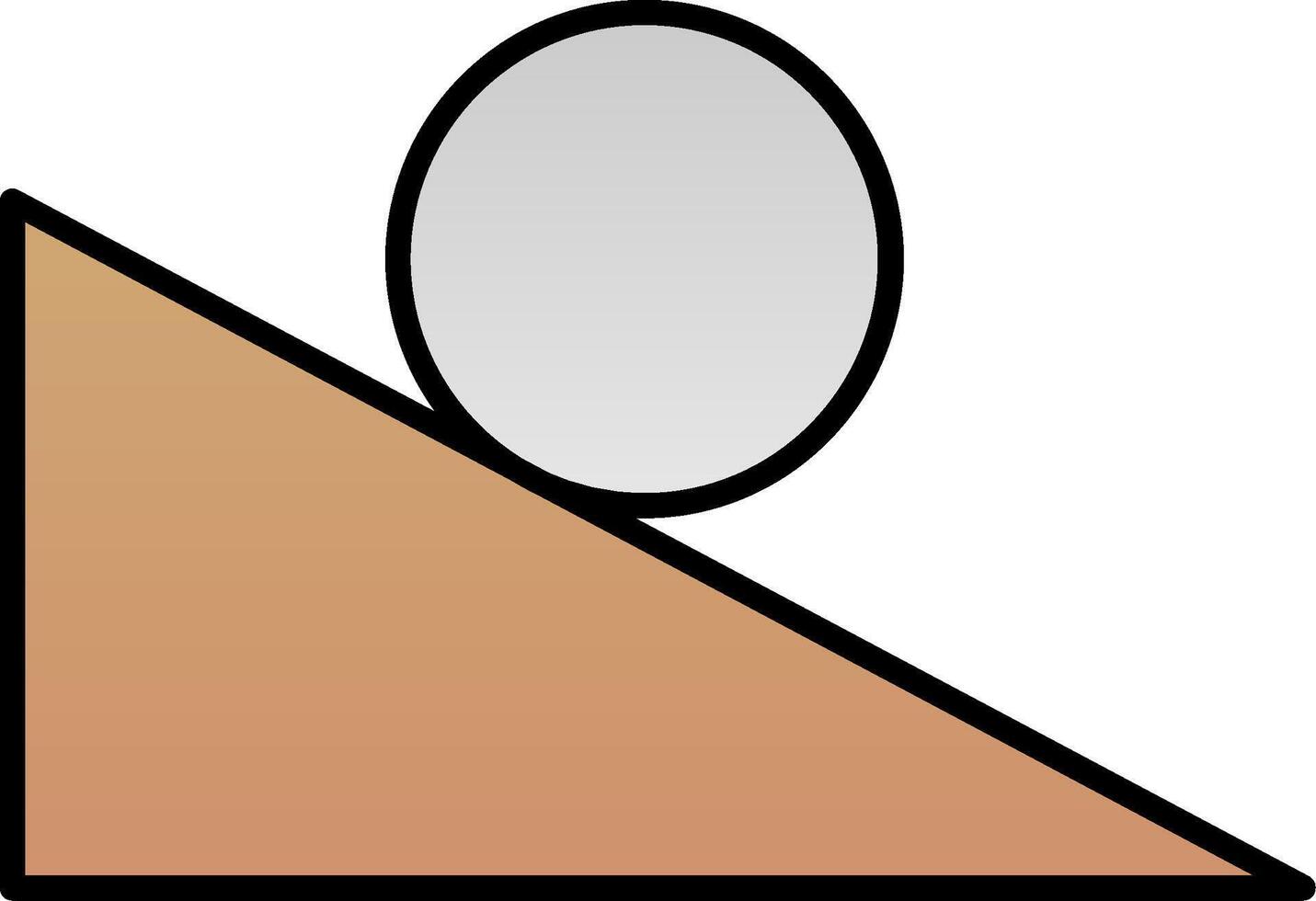 Ramp Line Filled Gradient  Icon vector