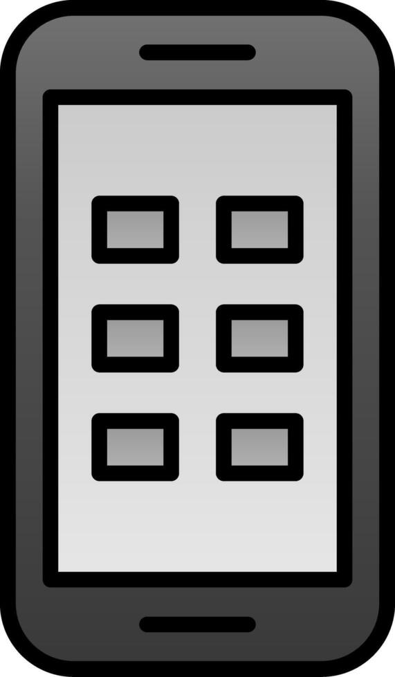 Phone Line Filled Gradient  Icon vector