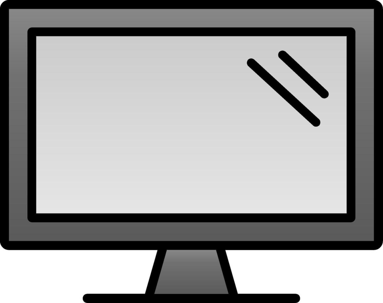 computadora línea lleno degradado icono vector