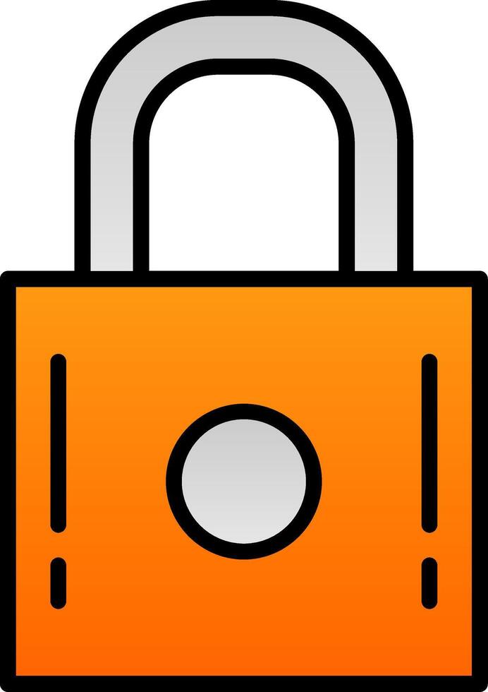 Padlock Line Filled Gradient  Icon vector