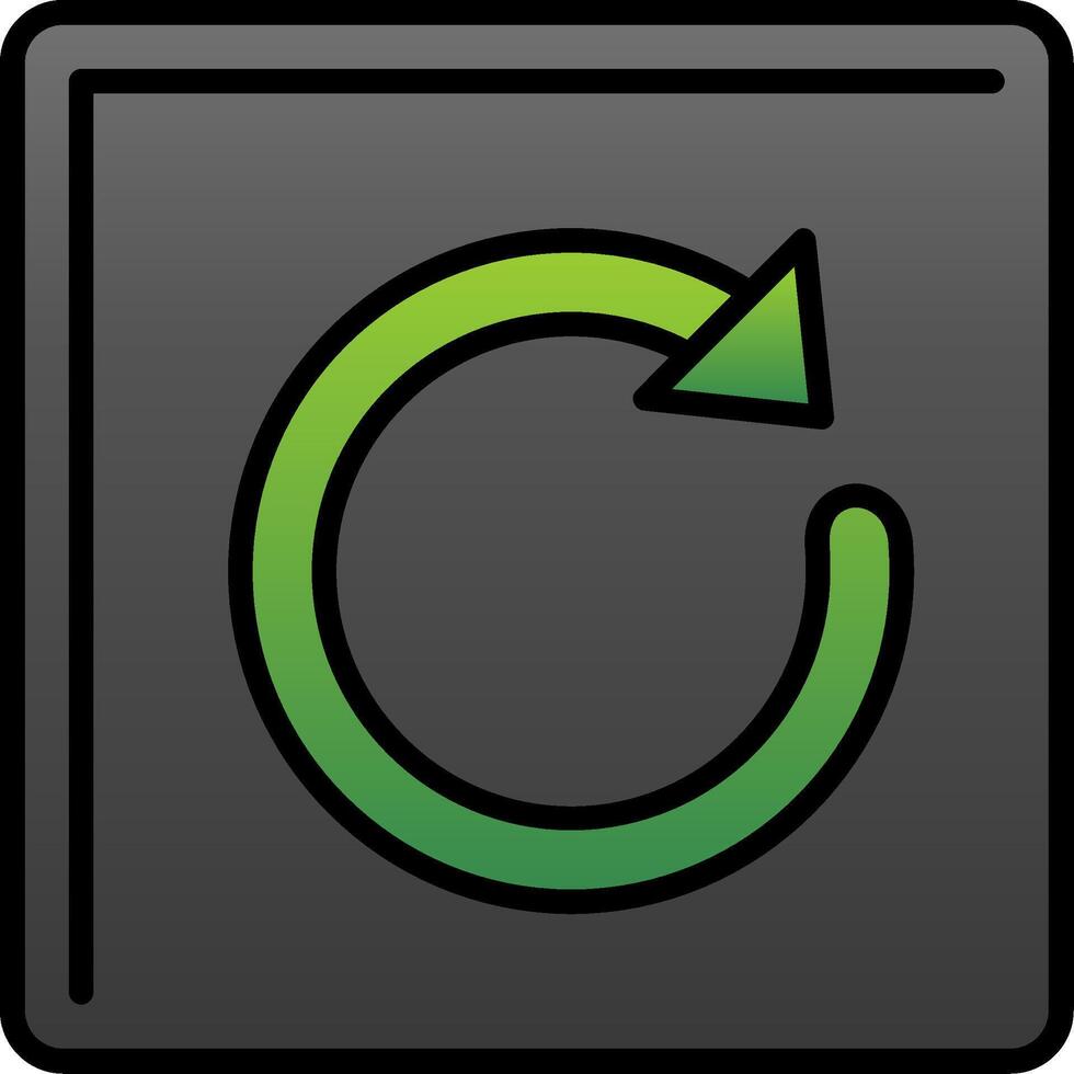 Redo Line Filled Gradient  Icon vector