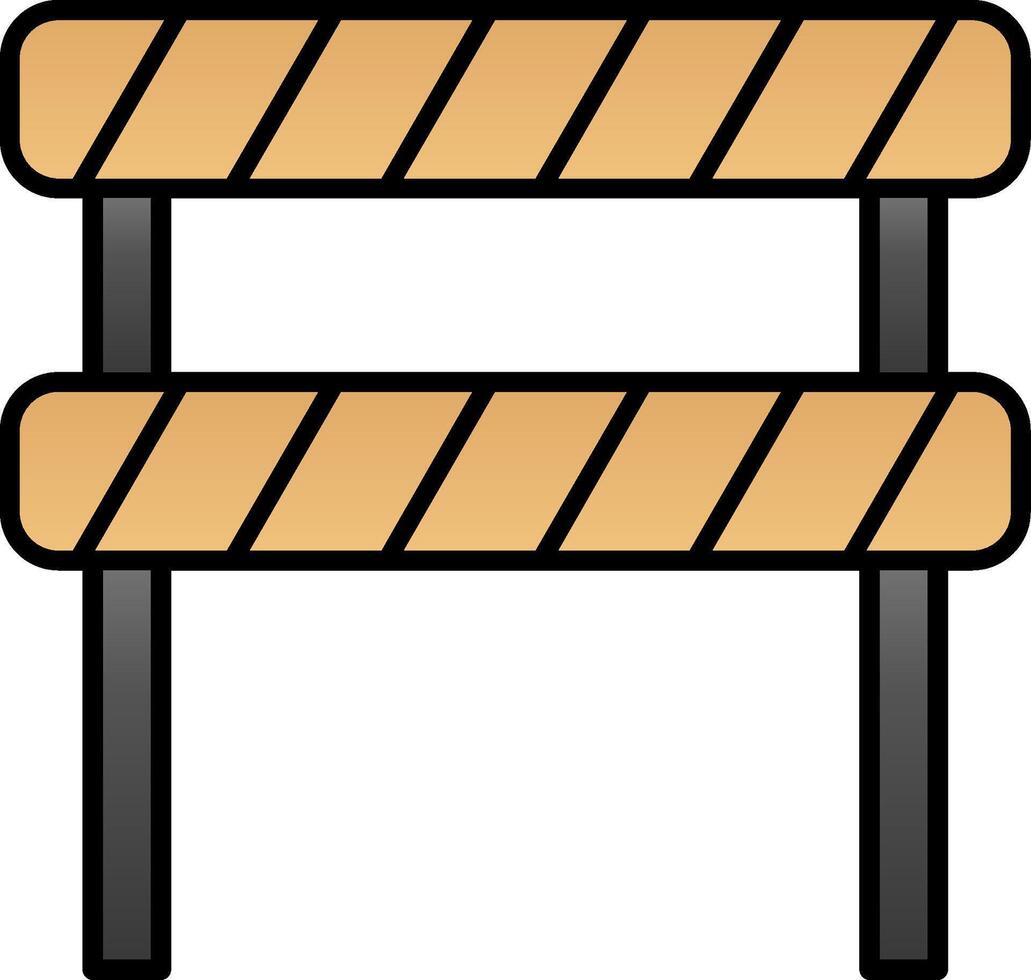 Road Block Line Filled Gradient  Icon vector