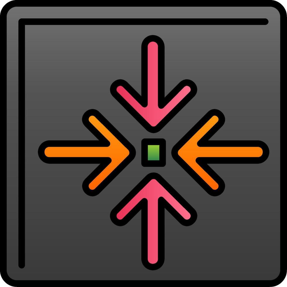 Shrink Line Filled Gradient  Icon vector