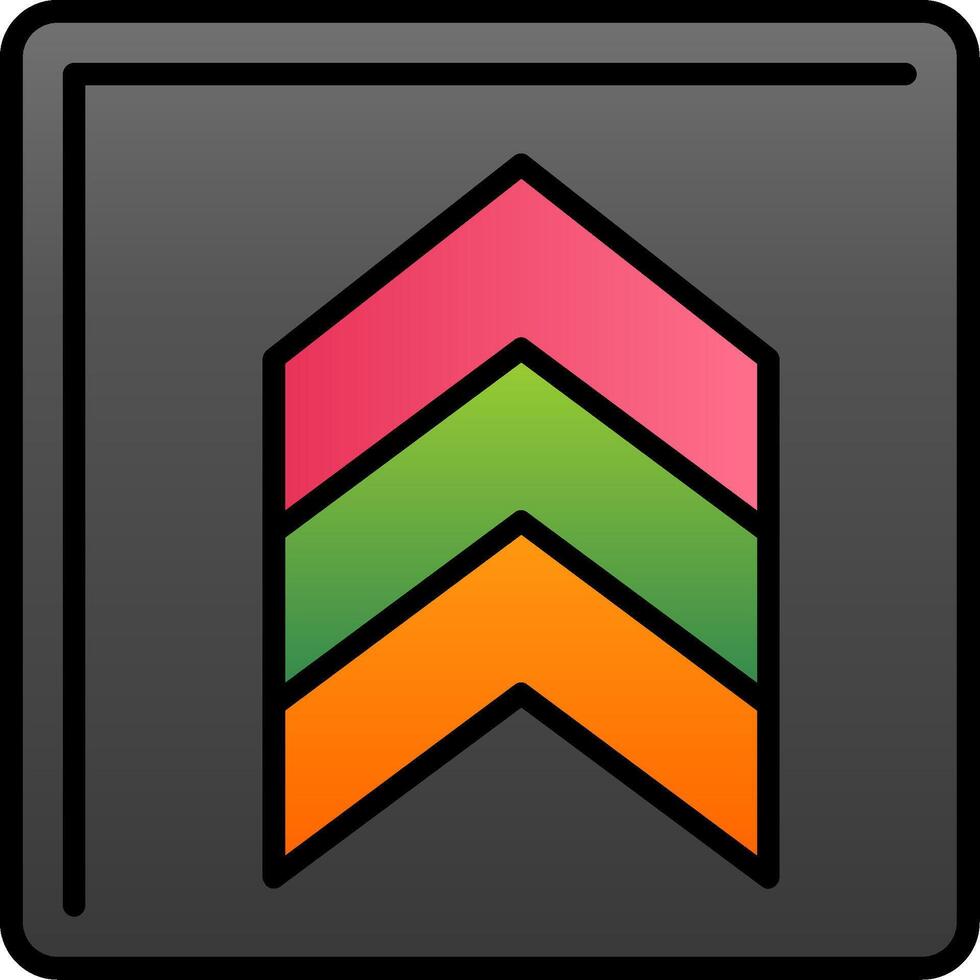 Up Chevron Line Filled Gradient  Icon vector