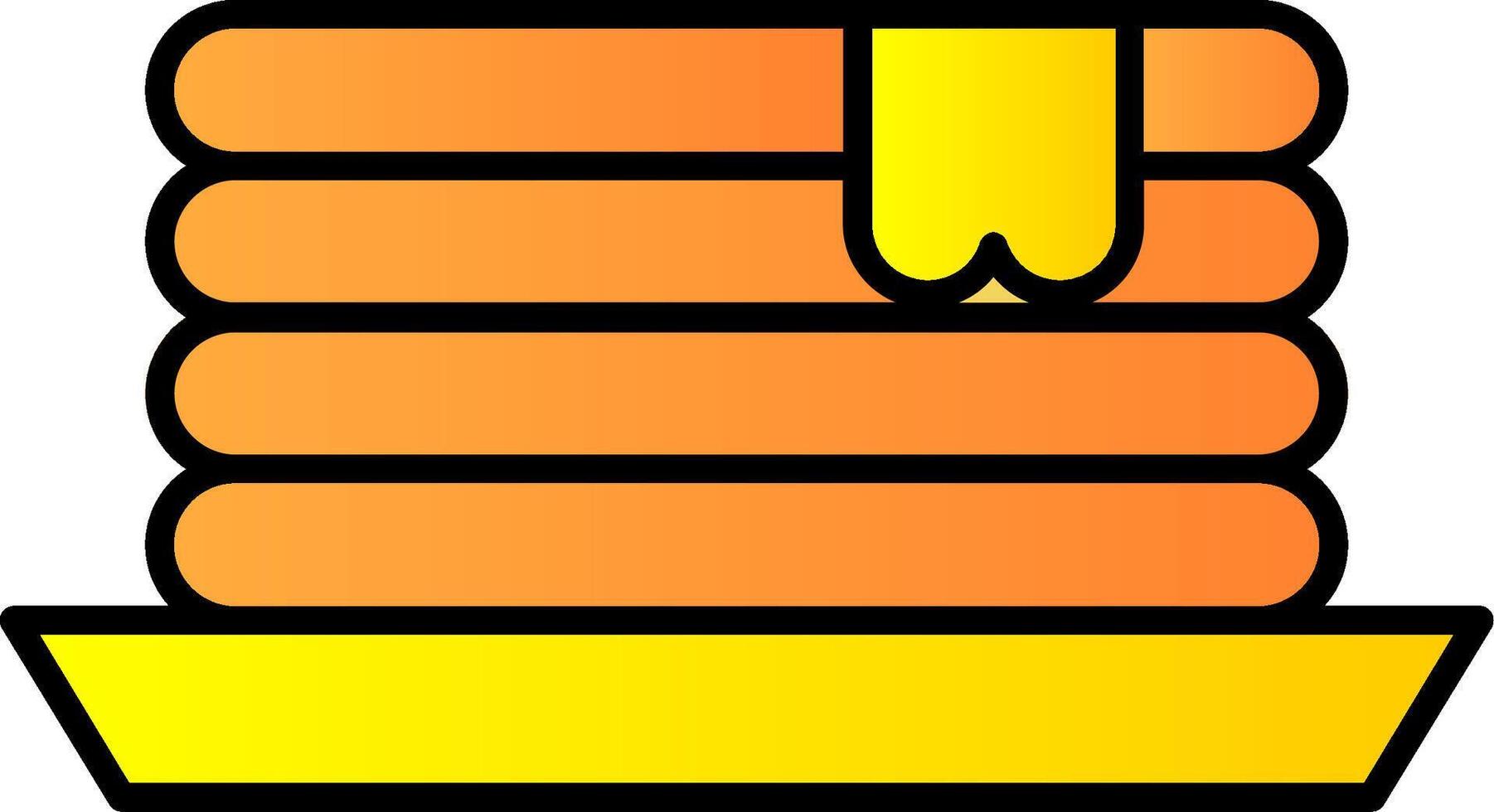 Pancake Line Filled Gradient  Icon vector