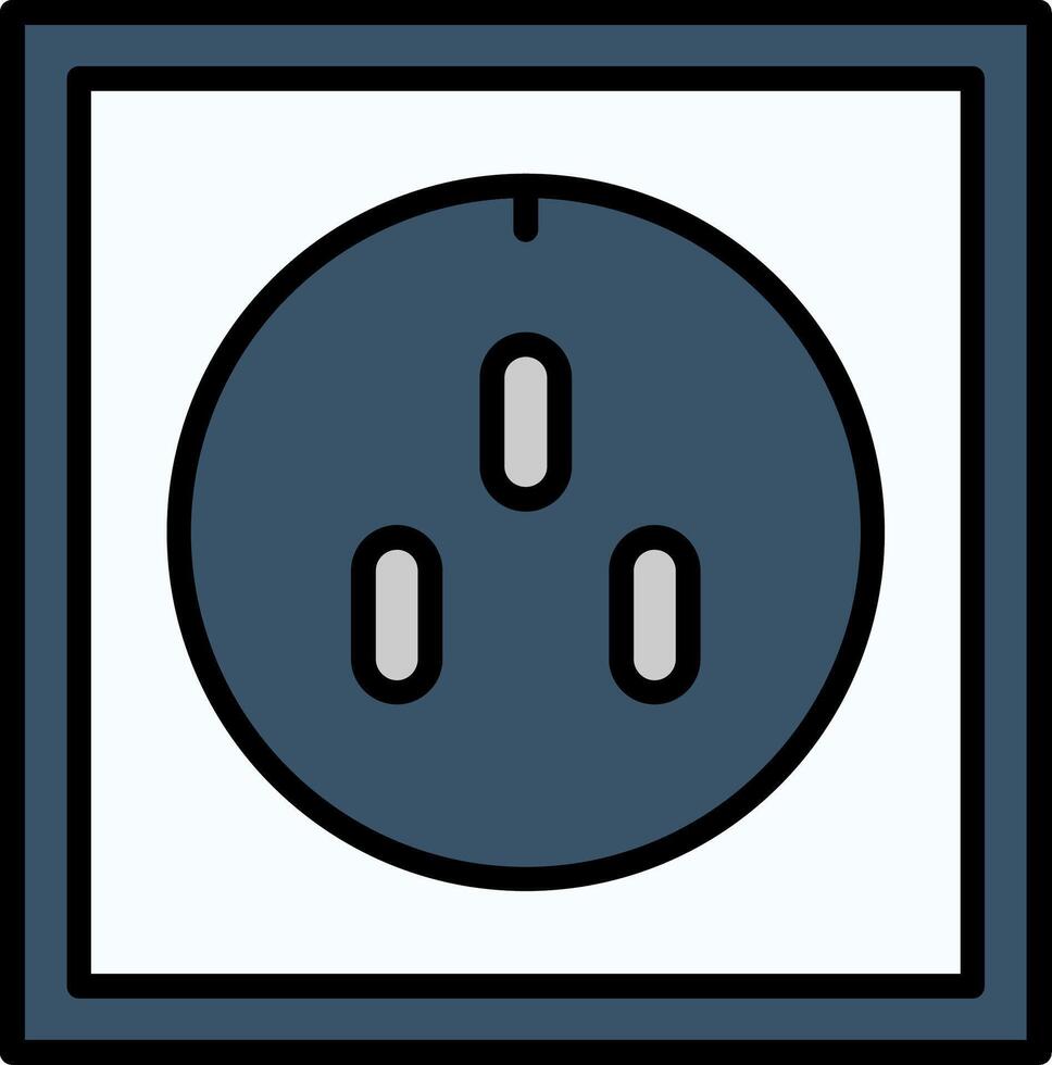 Socket Line Filled Gradient  Icon vector
