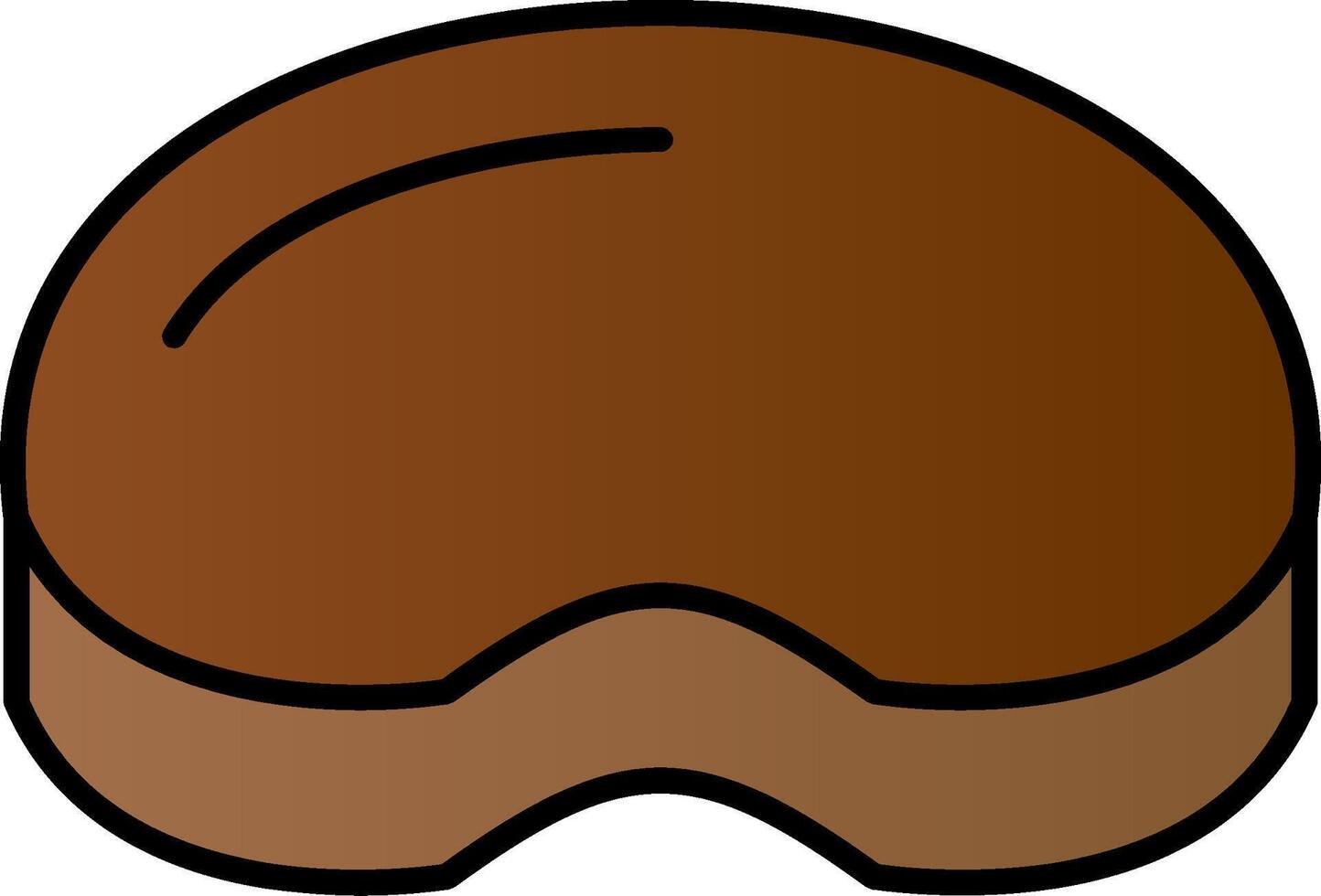 Steak Line Filled Gradient  Icon vector