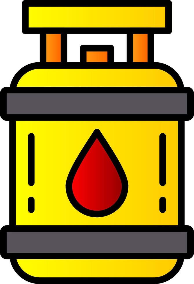 Propane Line Filled Gradient  Icon vector