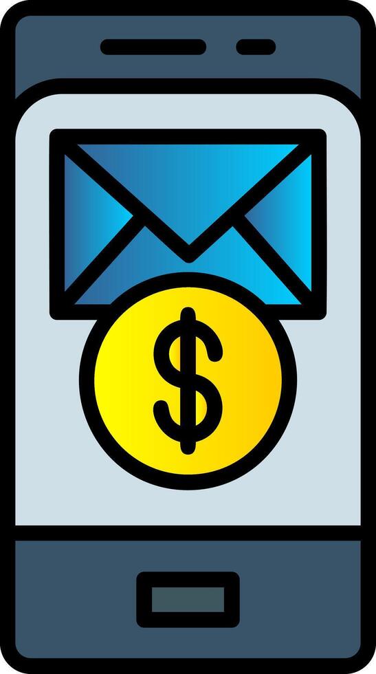 Blackmail Line Filled Gradient  Icon vector