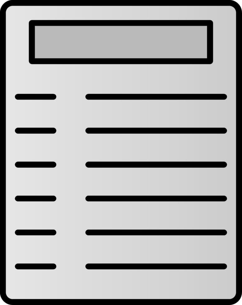 Parchment Line Filled Gradient  Icon vector