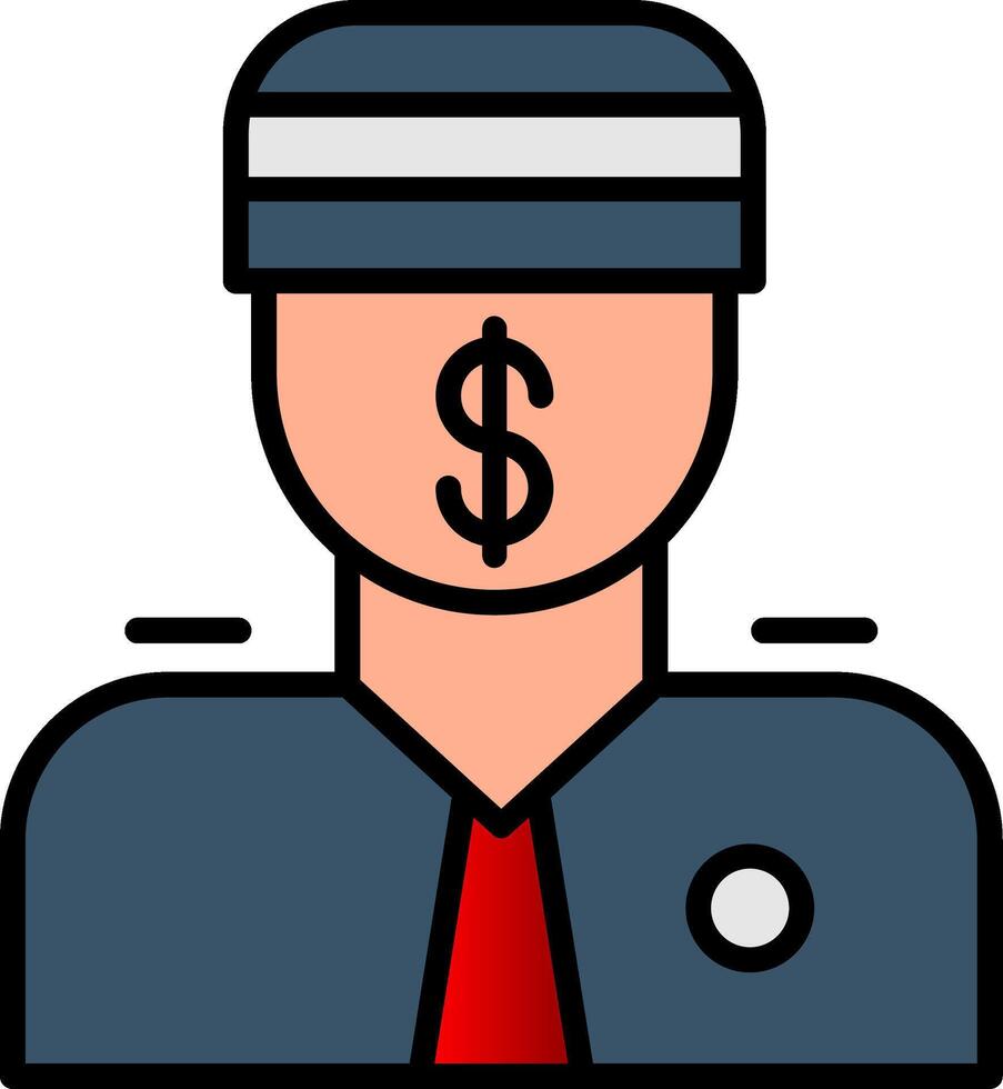 Bribe Line Filled Gradient  Icon vector