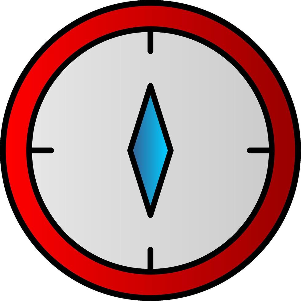 Compass Line Filled Gradient  Icon vector