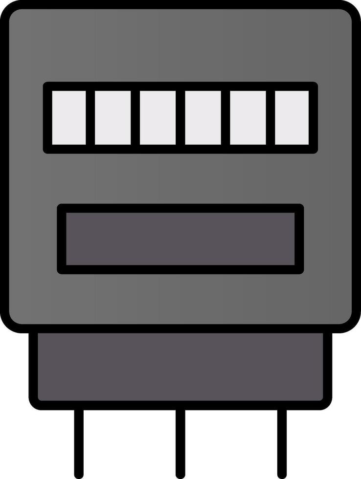 Electric Counter Line Filled Gradient  Icon vector