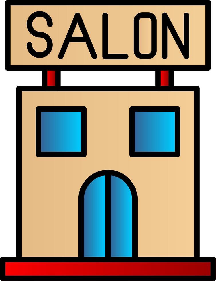 Salon Line Filled Gradient  Icon vector