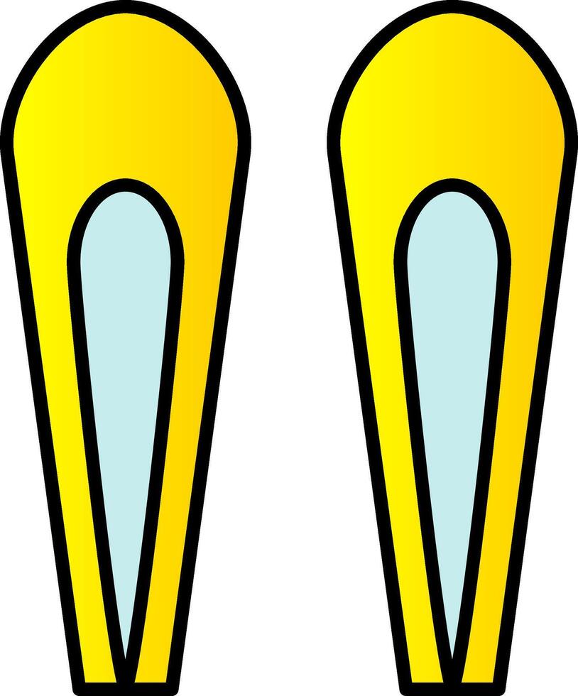 Hair Pin Line Filled Gradient  Icon vector