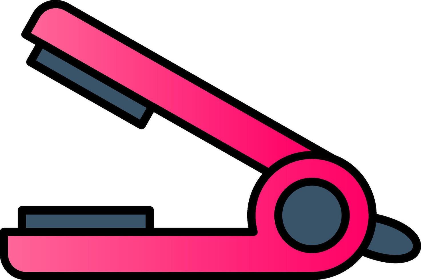 Hair Straightener Line Filled Gradient  Icon vector