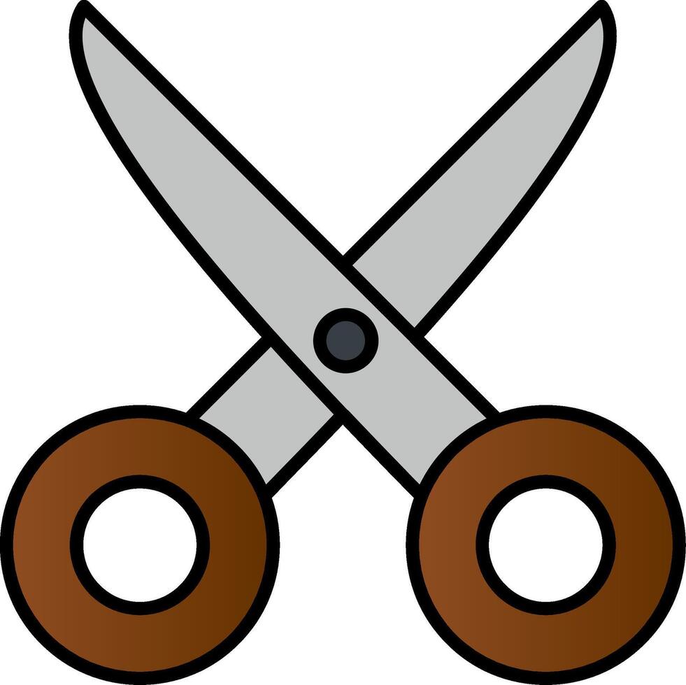 Scissors Line Filled Gradient  Icon vector