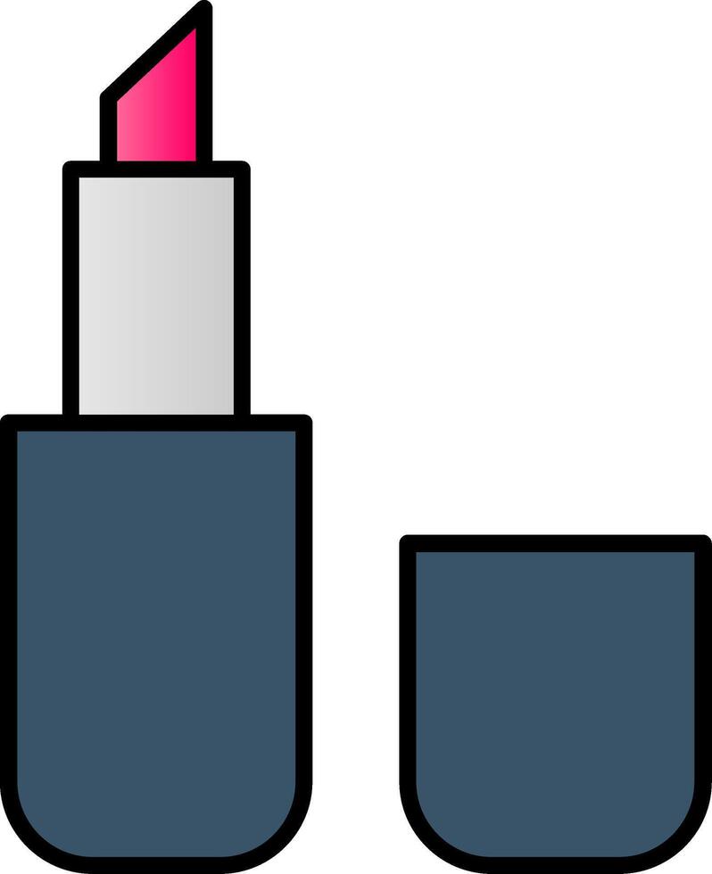 Lipstick Line Filled Gradient  Icon vector
