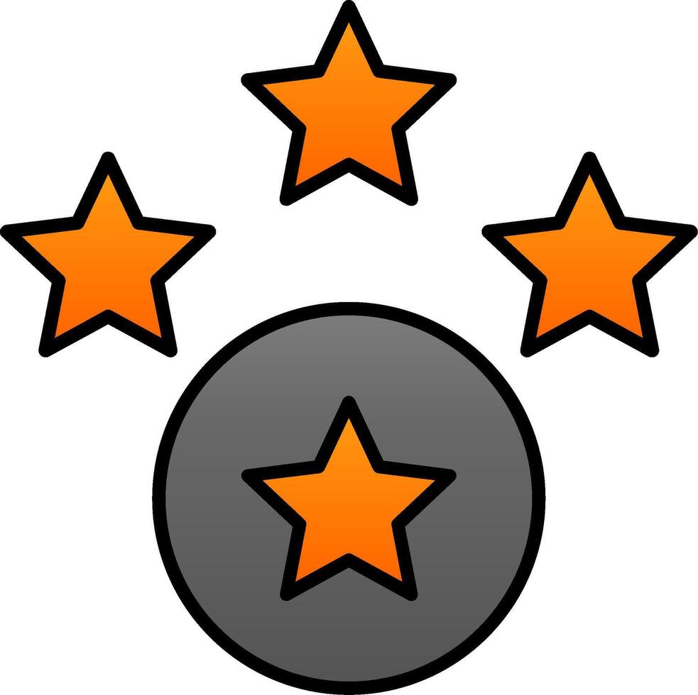 Rating Line Filled Gradient  Icon vector
