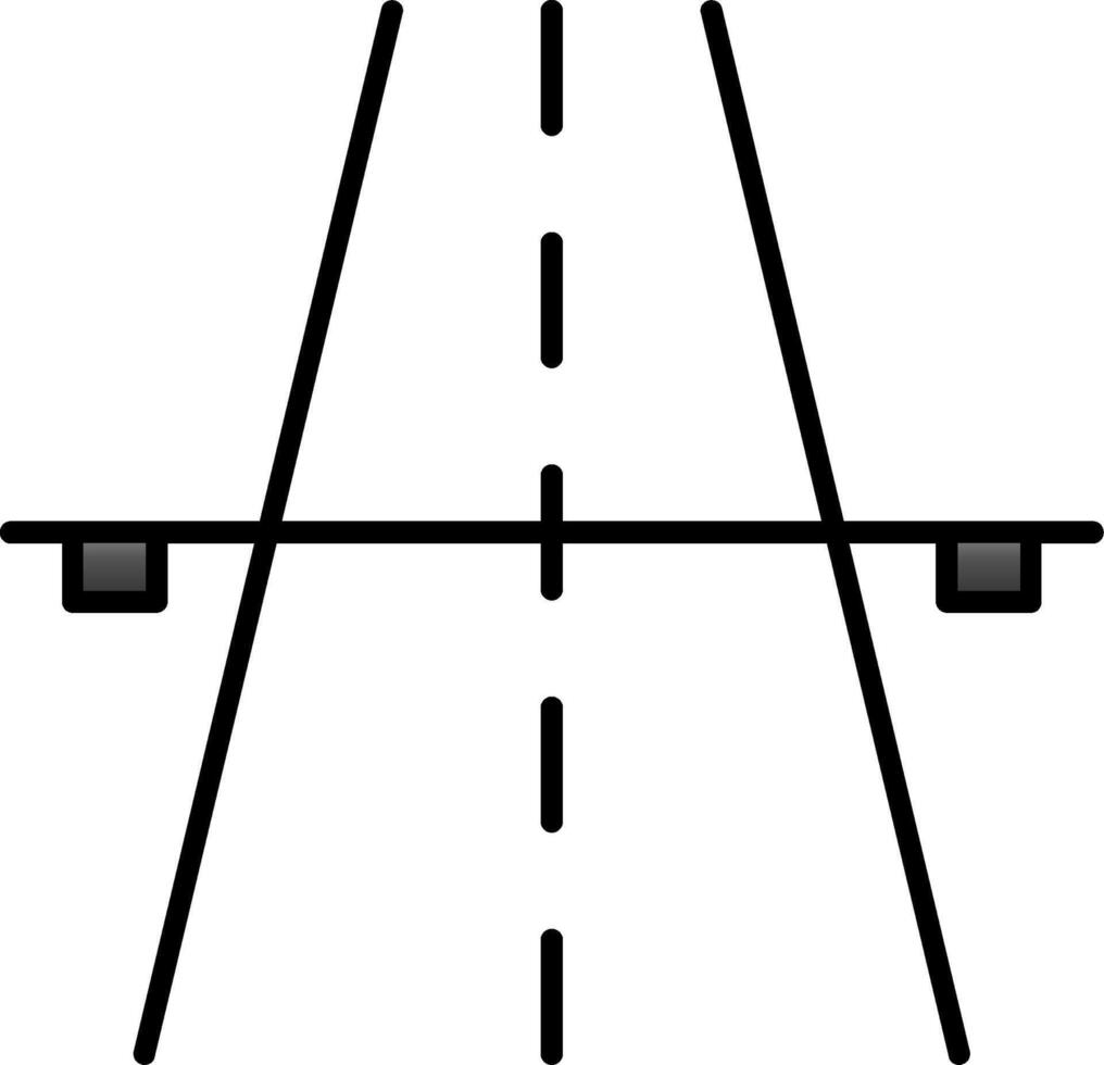 Highway Line Filled Gradient  Icon vector