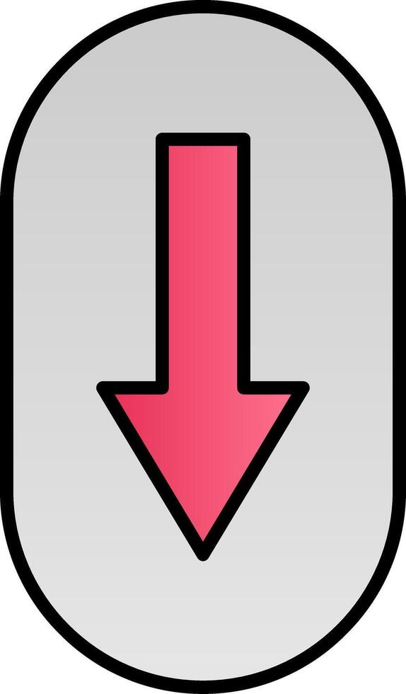 Scroll Down Line Filled Gradient  Icon vector