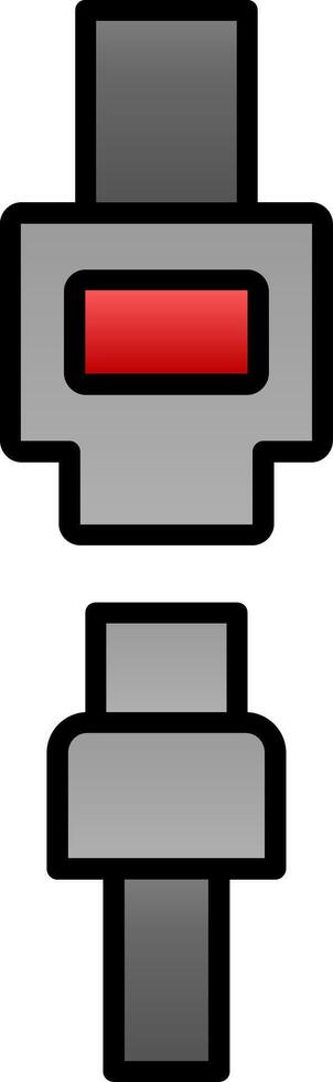 Seat Belt Line Filled Gradient  Icon vector