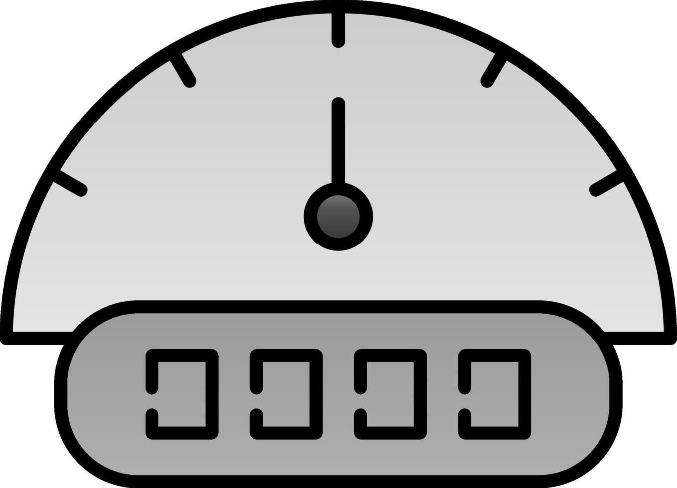 Tachometer Line Filled Gradient  Icon vector